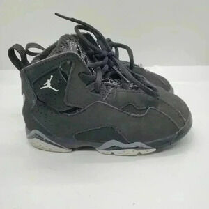 Nike Air Jordan True Flight sneakers 7c  toddler 343797-010 Black shoes